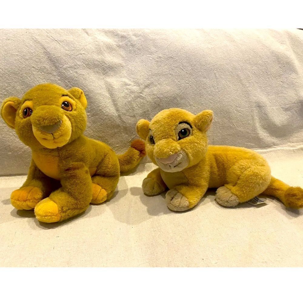 Vintage Disneyland The Lion King Simba and Nala Plush Lions Walt Disney World